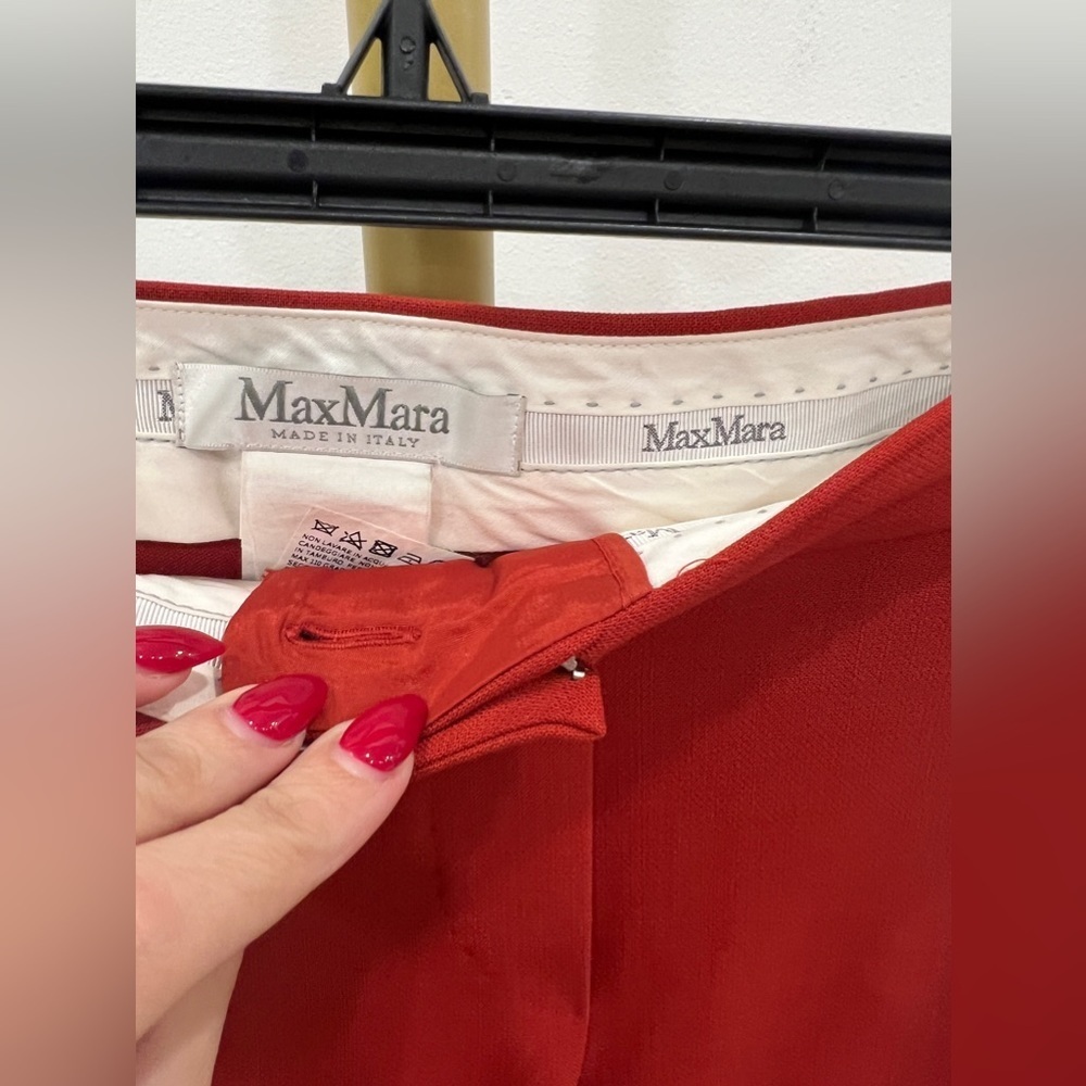 MaxMara Red Cropped Pants - Picture 5 of 7